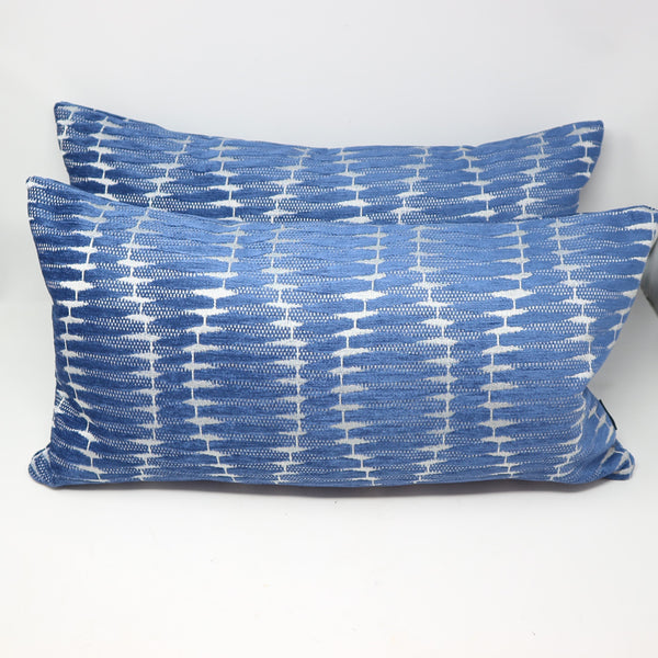 Pair of Chiswick Cobalt Blue Lumbar Pillows