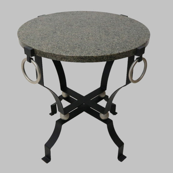 Granite & Iron Side Table (2-Available)