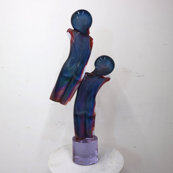 “Twins” Murano Glass Sculpture by Dino Rosin