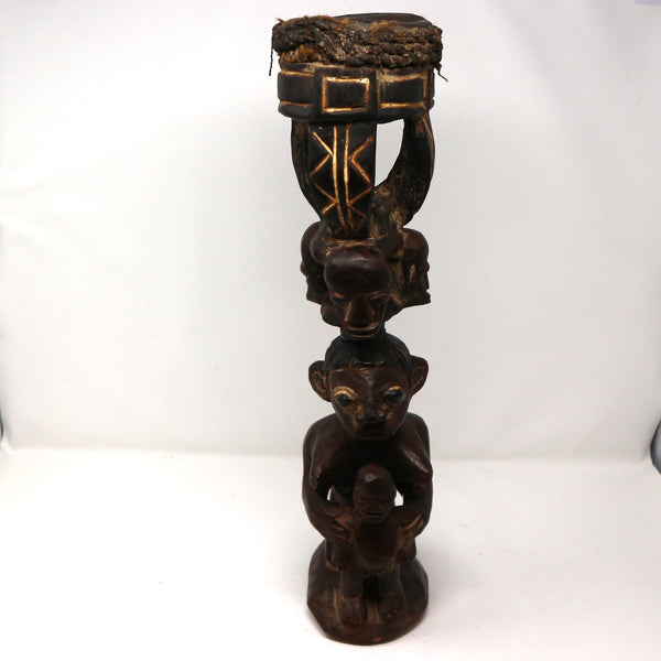 African Hand Carved Wood Totem