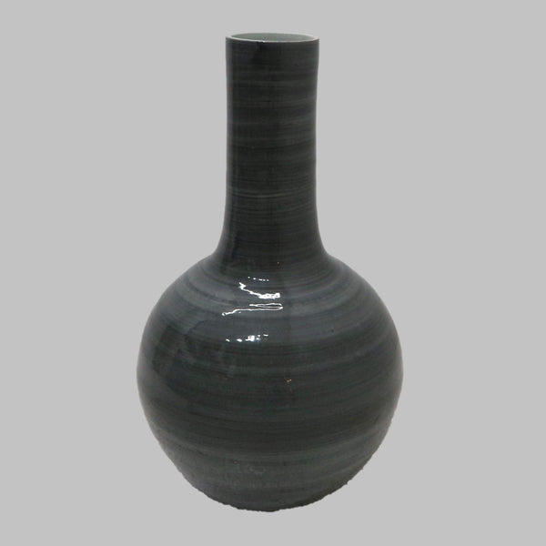 Iron Gray Globular Vase