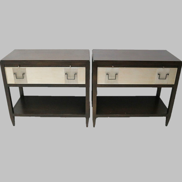 Pair of Hickory White Nightstands