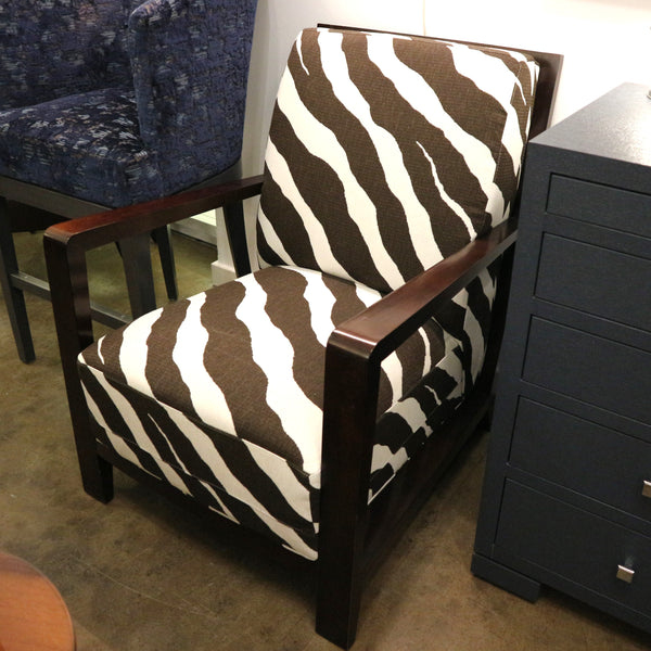 Pair of Hickory White Sable Zebra Armchairs