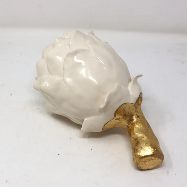 Studio B White & Gold Leaf Artichoke Decor