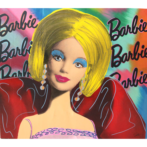 Barbie Pop Art Original by Steve Kaufman Oil on Canvas