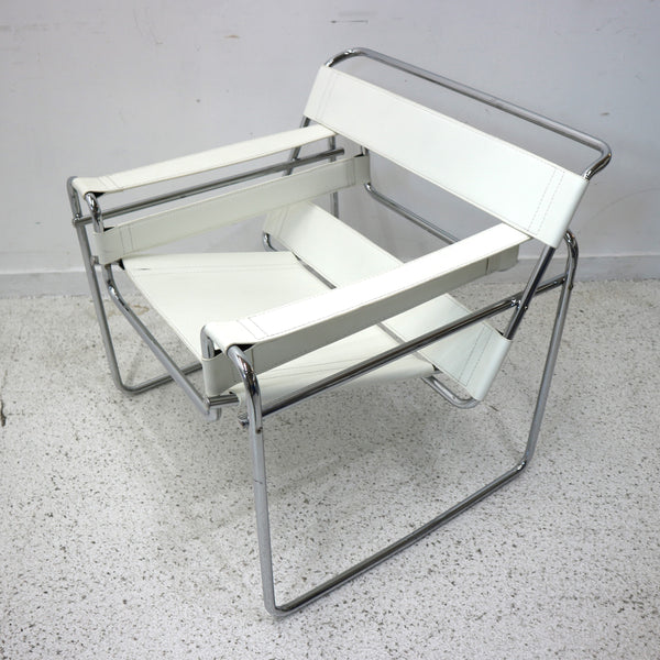 Chrome & White Chair