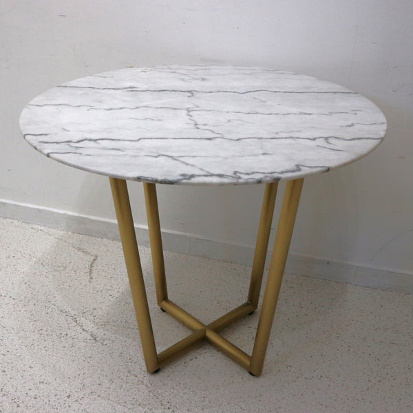 Mitchell Gold Marble & Gold Base Foyer Table