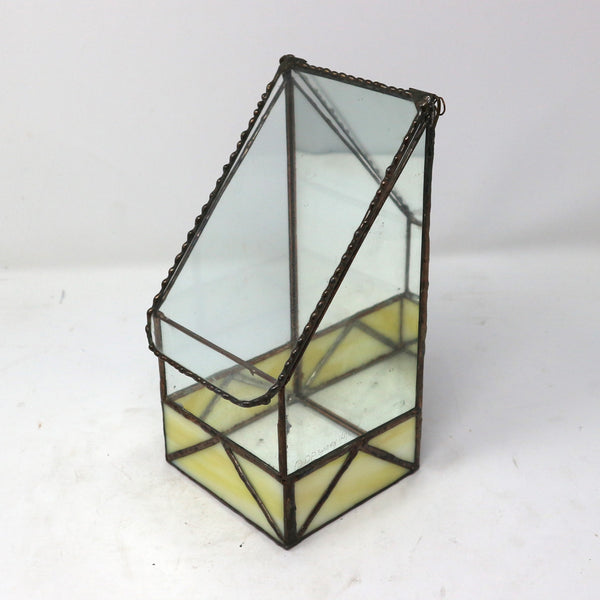 Vintage Leaded Stained-Glass Terrarium