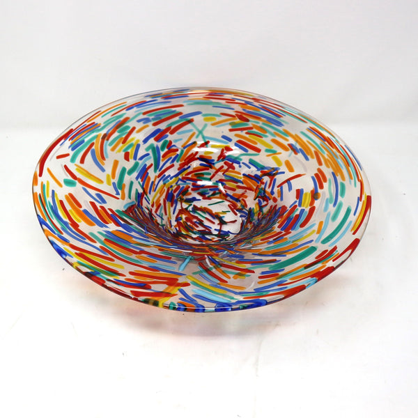 Multi-Color Confetti Glass Bowl