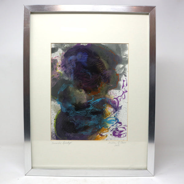 “Encaustic Monotype” by Jessica M.Chaix Wax on Paper