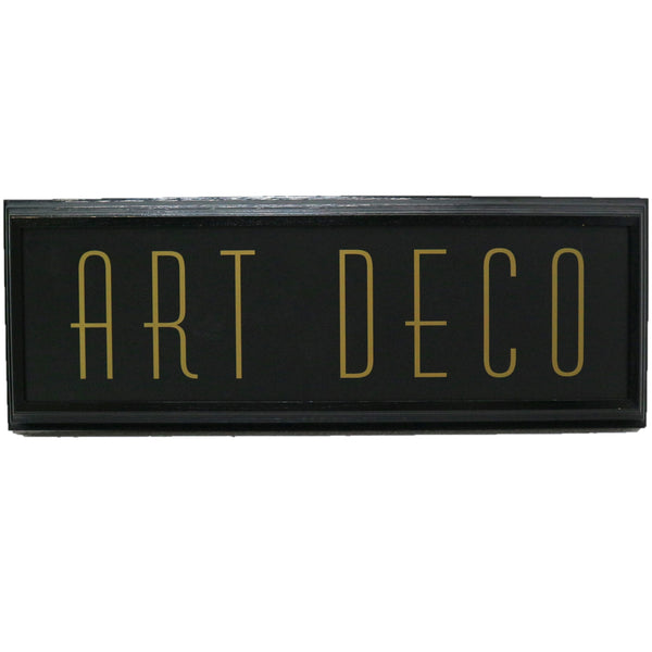 Black Framed Art Deco Sign