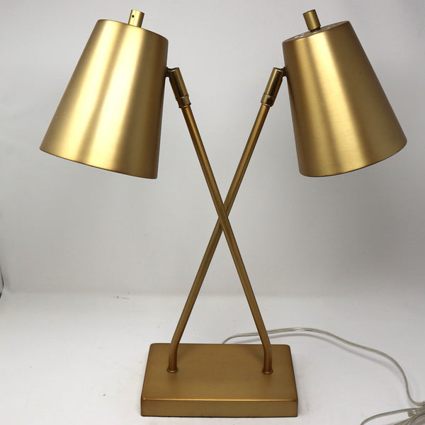 Double Brass Table Lamp
