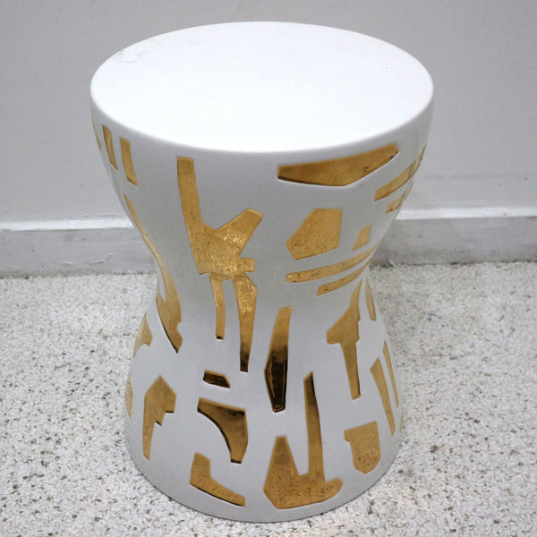 Ceramic Abstract Stool by Ashley Childress (2-Available)