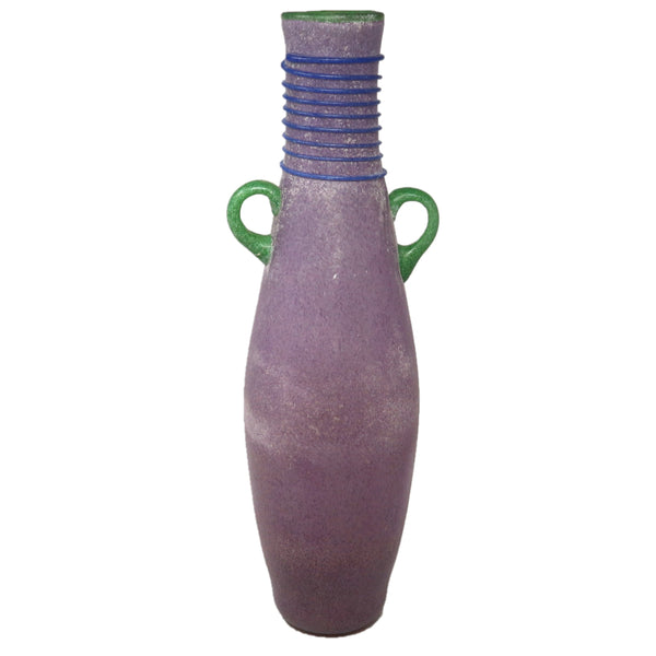 Purple, Green & Blue Glass Vase