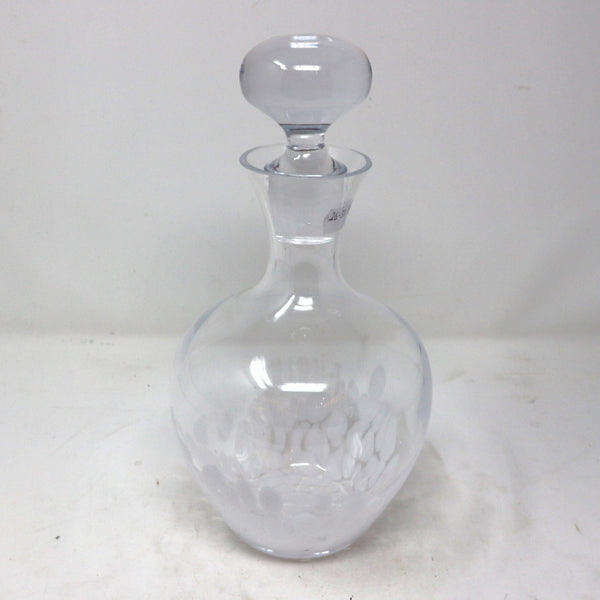 White Spotted Glass Decanter