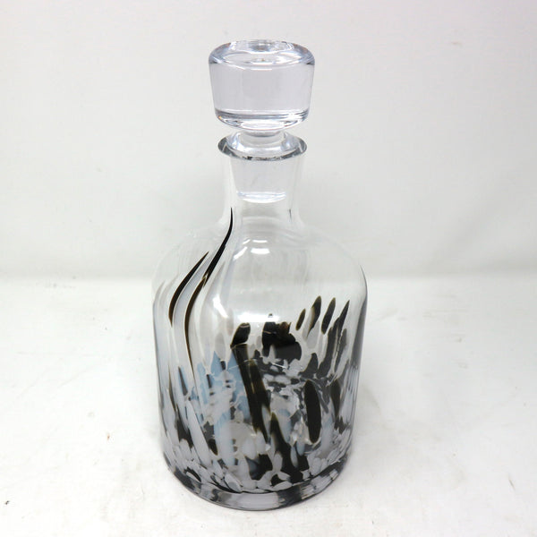 Black & White Spotted Glass Decanter