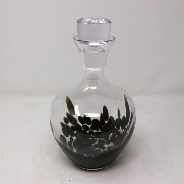 Black Spotted Glass Decanter