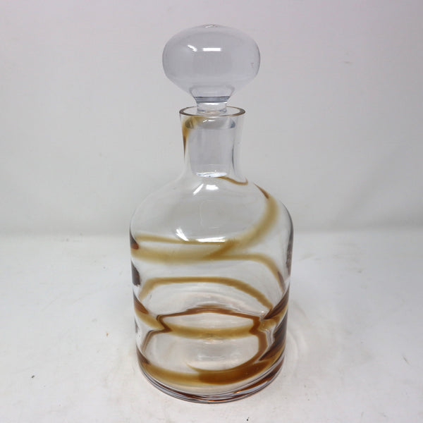Brown Swirl Glass Decanter
