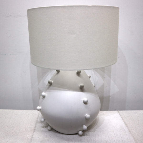 White Bulbous Ball Lamp