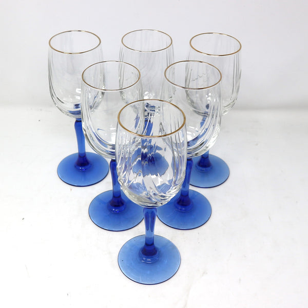 Set of 6 Lennox Cobalt Wine Glasses