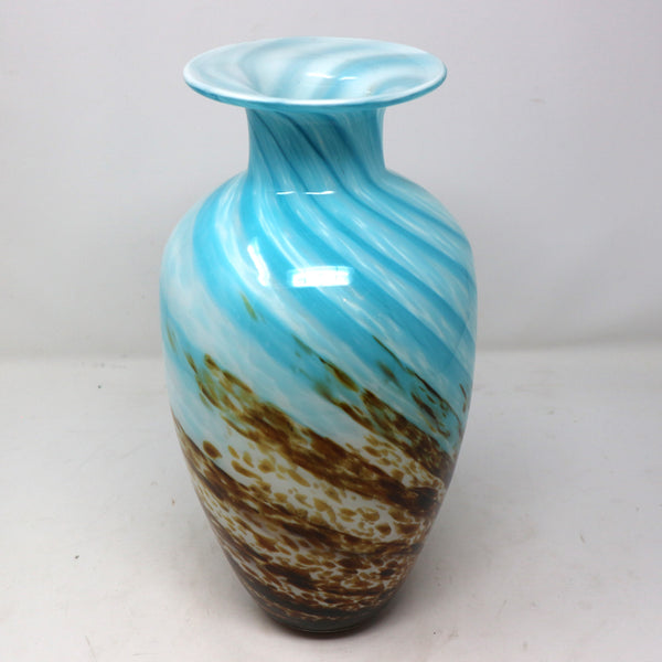 Turquoise & Brown Speckled Vase