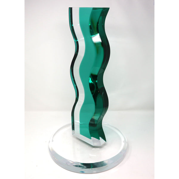 Teal Acrylic Sculpture by Haziza