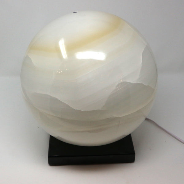 White Onyx Globe Lamp
