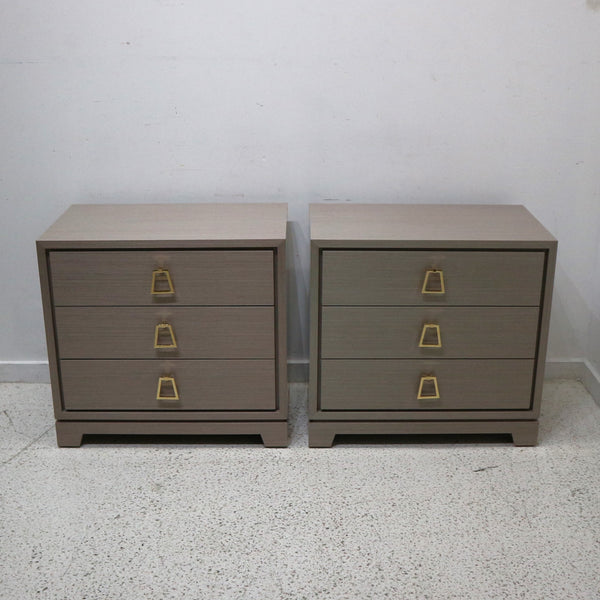 Pair of Villa & House Stanford 3-Drawer Side Table