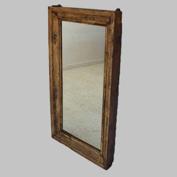 Rustic Wood & Iron Mirror