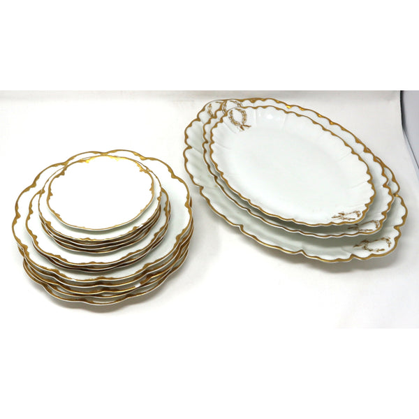 16-Piece Haviland Limoges Ranson China w/ 3 Oval Servers "as-is"