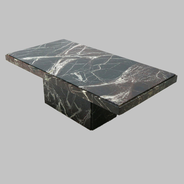 Vintage Italian Black Marble Coffee Table