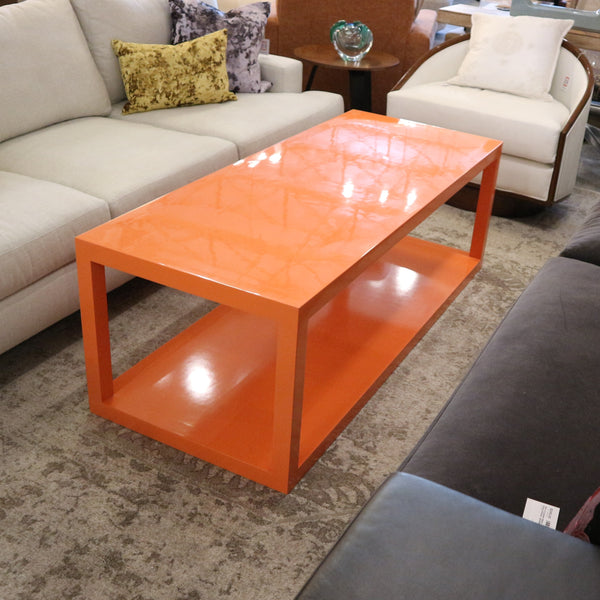 Orange Lacquered Coffee Table