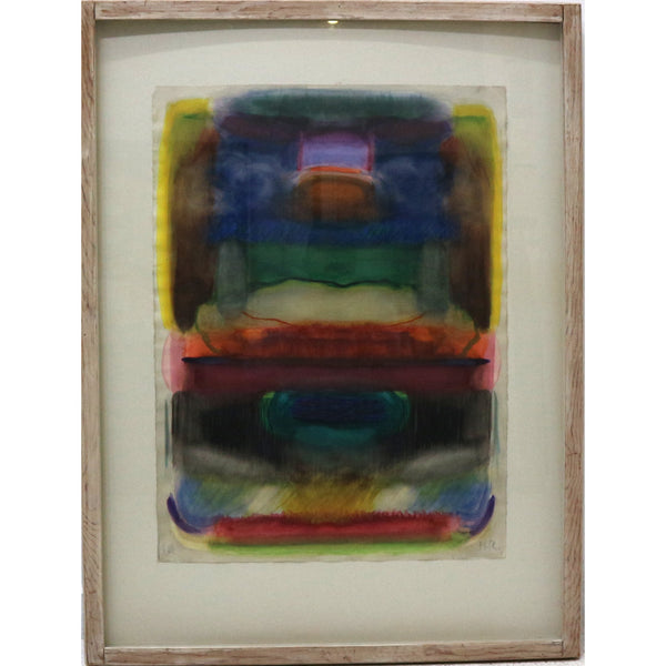 “Untitled” by Herb Rogalla Framed Watercolor on Paper-1958