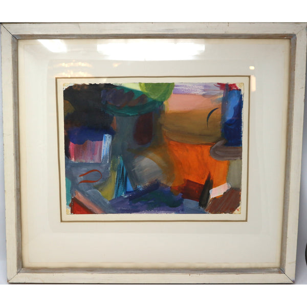 “Under Sea” by Herb Rogalla Framed Watercolor on Paper 1955