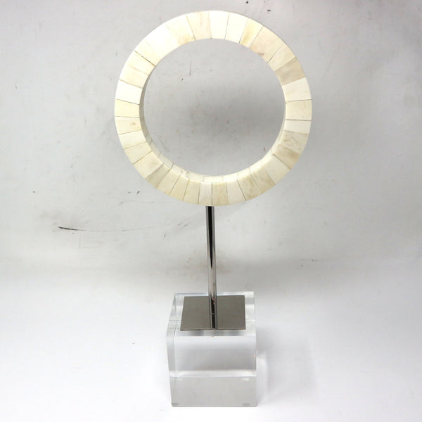 Tall Bone Ring on Stand