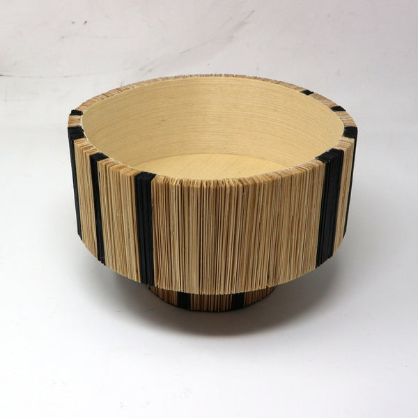 Striped Bamboo Fruit Bowl Large
