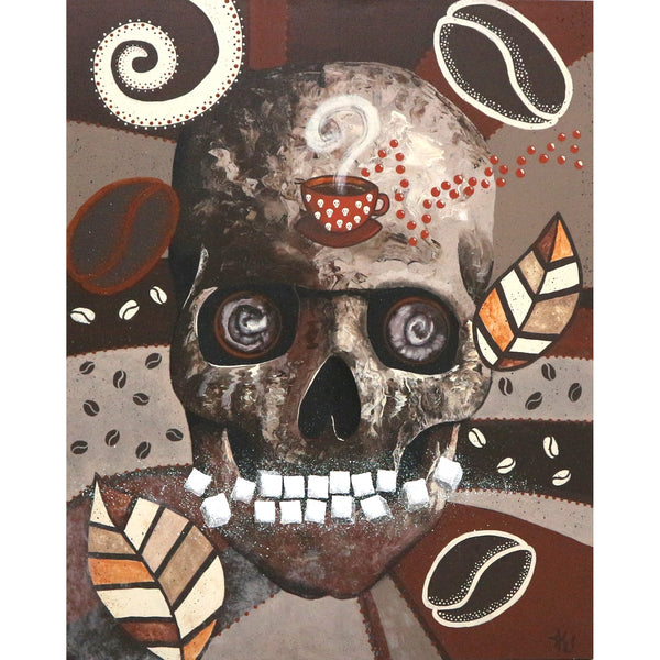 “Cafeina Extra Por Favor” By Adrian Edgar Acrylic on Canvas