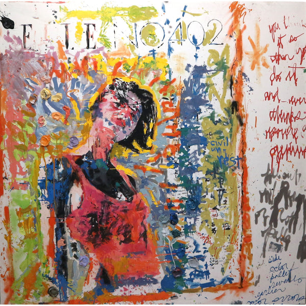 “Untitled” by Chris Bachman Mixed Media on Fabric