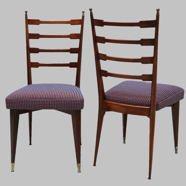 Set of 4 1950s Gio Ponti Style Dining Chairs