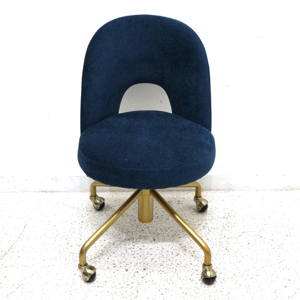 West Elm Andie Swivel Chair Performance Velvet