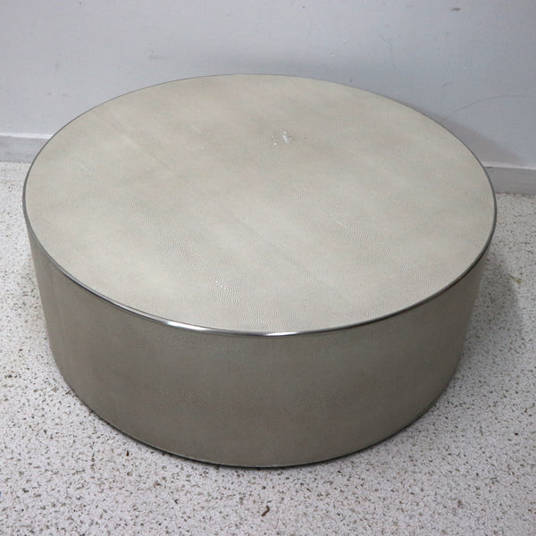 RH Round Shagreen Coffee Table “As Is”