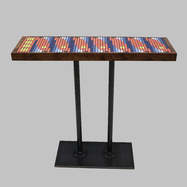 Handmade Mosaic Tile Double Pedestal Console by Aaron Lyons