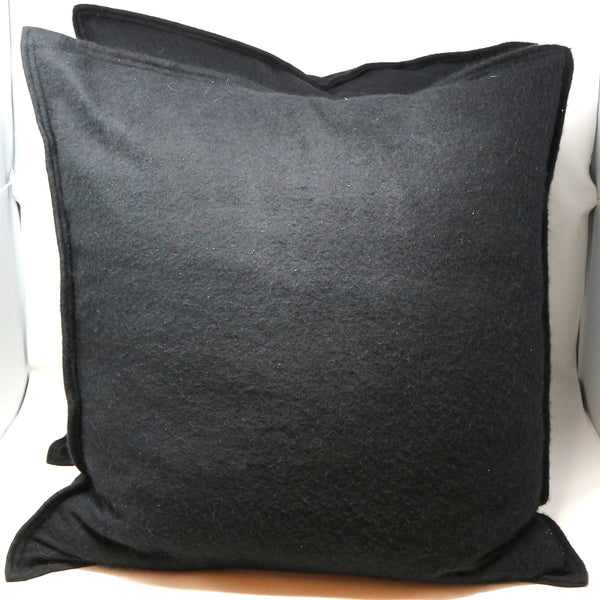 Pair RH Black Casmere Down Throw Pillows