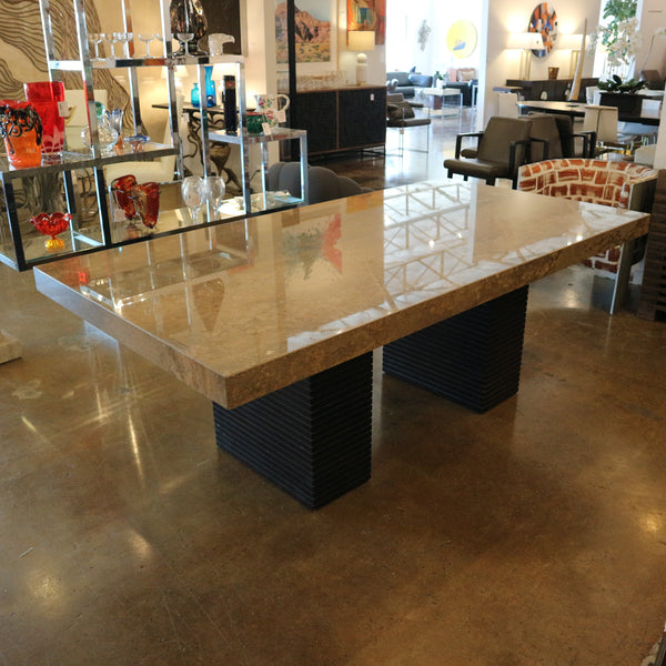 Cantoni Natural Stone & Wood Dining Table