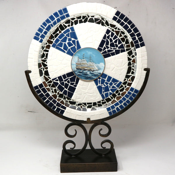 Mosaic Plate on Stand by Angie Smith