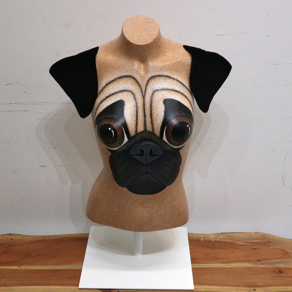 “Pugsley” Hand Painted Mannequin by Angie Smith