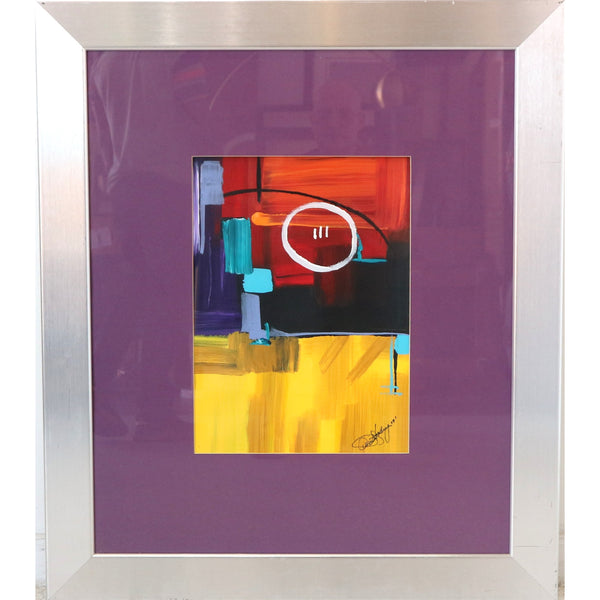 “Diamond” by Anita Lee Stokey Framed Acrylic on Paper