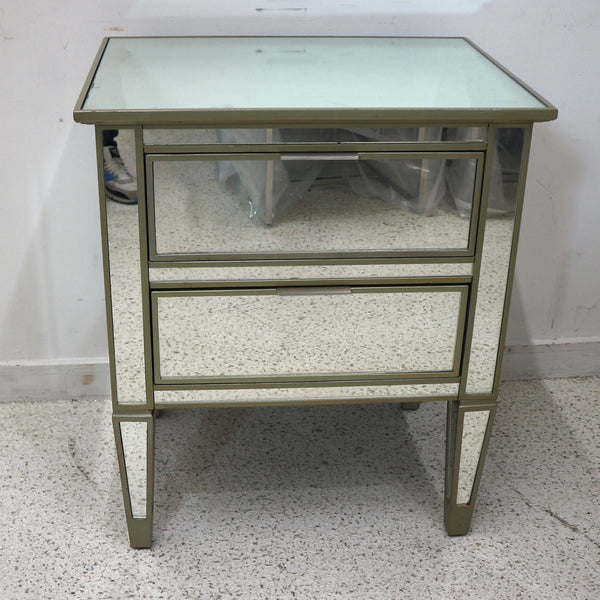 Pottery Barn Mirrored Side Table