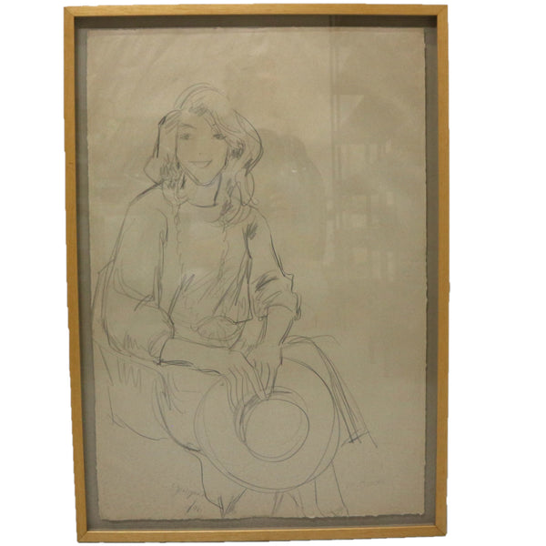 “Georgana” 4/96 by Marcia Banks Sketch With Book