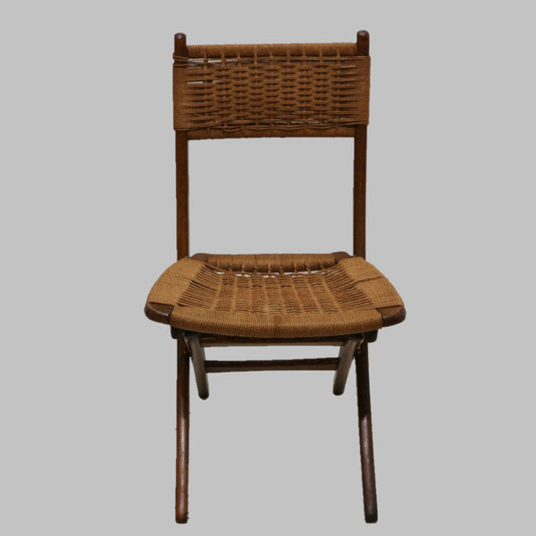 Hans Wagner Style Folding Rope Chair